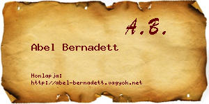 Abel Bernadett névjegykártya